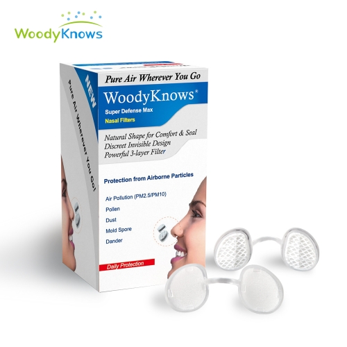 WoodyKnows Super Defense Max Nose Filters Nasal Filters Nasal Screens, Relieve Allergy, Block Pollen, Dust, Dander, Mold Allergens