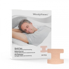 WoodyKnows Mouth Tape, Anti Snoring Mouth Strips for deep Sleep, Develop The Habit of Nasal Breathing, Maintain Natural Face Shape, 24 Pieces